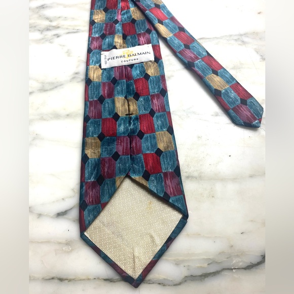 7 Vintage Silk Ties Fendi, Givenchy, Dior, Balmain, PierreCardin, Boss, Ken Cole - Picture 6 of 16